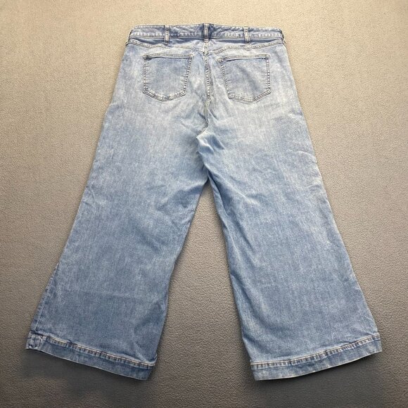 Torrid Womens Size 18R Mid Rise Wide Leg Vintage Stretch Blue Jeans,modified - Picture 2 of 16